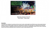 Webinar: Great Ideas That Will Make You A Fantastic Holiday Destination