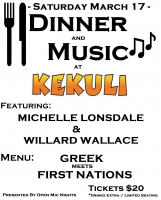 Dinner & Music Event at Kekuli Café 