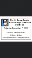 Merritt Army Cadets Sponsoring Committee Craft Fair